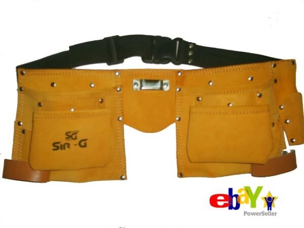 10, Pocket Leather Tool Belt ( Yellow Suede )